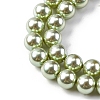 UV Plating Pearlized Glass Pearl Beads Strands GLAA-F128-01B-T21-3