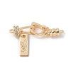 Brass Micro Pave Cubic Zirconia Fold Over Clasps KK-U052-39G-1