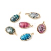 Natural Mixed Gemstone Pendants PALLOY-JF00843-1