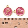 Golden Plated Alloy Enamel Charms X-ENAM-S118-08P-3