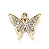 Alloy Rhinestone Pendants FIND-U026-25A-G-1