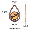 24Pcs 6 Styles Halloween Theme Single Face Printed Aspen Wood Big Pendants WOOD-FS0001-02-5