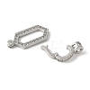 Brass Pave Clear Cubic Zirconia Fold Over Clasps KK-M320-26P-3