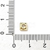 Square Brass Micro Pave Cubic Zirconia Cabochons KK-P345-13G-E02-3