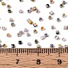 Spray Painted Picasso Cylinder Glass Seed Beads GLAA-T028-12A-12-4