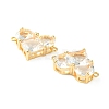 Brass Pave Cubic Zirconia Connector Charms KK-L208-04G-05-3
