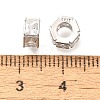 925 Sterling Silver Micro Pave Clear Cubic Zirconia Beads STER-B006-16P-2