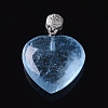 Grade AAA Heart Natural Aquamarine Pendants G-L565-003P-B-3