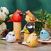 Wooden Birds and Tree Stump Ornaments JX722A-6