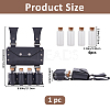 Rectangle PU Leather Medieval Waist Belt Bag with Belt and 4 Glass Potion Bottles AJEW-WH0752-296A-2