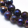 Electroplated Natural Tiger Eye Beads Strands G-O164-03-10mm-3