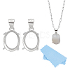 2Pcs Sterling Silver Basket Pendant Settings STER-BC0003-21B-1