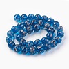 Handmade Gold Sand Lampwork Beads Strands LAMP-P051-L07-12mm-1
