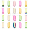 20Pcs UV Plating Opaque Acrylic European Beads OACR-TADJ0001-16I-2