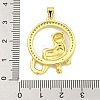 Brass Micro Pave Cubic Zirconia Pendants KK-K354-08B-G-3