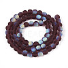 Frosted Transparent Glass Beads Strands LS-GLAA-T032-T6mm-MBB19-2