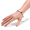 ABS Imitation Pearl & Millefiori Glass Beaded Bracelet for Women BJEW-JB08434-3