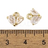 Brass Micro Pave Clear Cubic Zirconia Charms KK-L212-21G-3