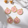 Golden Plated Alloy Enamel Charms ENAM-S118-07P-5
