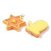 18Pcs 9 Styles Christmas Theme Opaque Resin Pendants RESI-FS0001-40-4