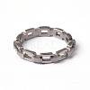 Tarnish Resistant 304 Stainless Steel Chain Finger Rings STAS-K011-06-16mm-P-1