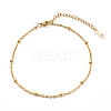 304 Stainless Steel Satellite Chain Anklets AJEW-AN00393-1