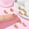 SHEGRACE Brass Micro Pave Clear Cubic Zirconia European Beads XGRQ4G529-685G-4