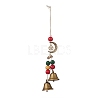 Christmas Theme Schima Wood Beaded Pendant Decorations HJEW-JM00926-3