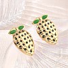 304 Stainless Steel Enamel Stud Earrings SA-CBA46AF-10G-2