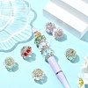 9Pcs 9 Colors Acrylic Rhinestone Rondelle Beads OACR-YW0004-54-4