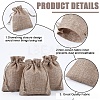 Polyester Imitation Burlap Packing Pouches Drawstring Bags ABAG-BBC0001-02A-01-6