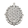 Tibetan Style Pendant Cabochon Settings TIBEP-G007-AS-2