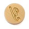 Golden Tone Brass Letter Stamps KK-R005-01Y-1