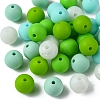 35Pcs Food Grade Eco-Friendly Silicone Focal Beads SIL-FS0001-22F-3