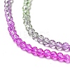Transparent Gradient Color Glass Beads Strands X1-GLAA-H021-01B-21-3