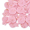 2-Hole Bunny Cellulose Acetate(Resin) Buttons BUTT-S023-09C-1