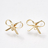 Brass Stud Earring Findings X1-KK-S350-013G-1