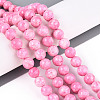 Dyed Synthetic Fossil Beads Strands G-T139-8mm-66C-2