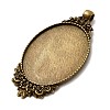 Vintage Tibetan Style Alloy Carved Rose Large Pendant Cabochon Settings LS-TIBEP-M018-99AB-NF-2