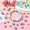 90Pcs 18 Styles Round Food Grade Eco-Friendly Silicone Beads SIL-CJ0001-86-6