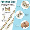 Electroplate Transparent Glass Beads Strands GLAA-TAC0028-009D-3