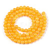 Natural Dyed Yellow Jade Gemstone Bead Strands X-G-R271-4mm-Y08-2