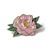 Peony Flower Enamel Pins JEWB-P050-03A-G-1