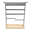 Iron Jewelry Display Stand with Wood Tray AJEW-Z032-01A-4