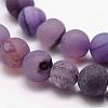 Natural Druzy Geode Agate Bead Strands G-K166-09-8mm-07-3