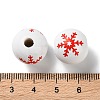 Printed Wood European Beads WOOD-Z002-08E-3