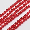 Natural & Dyed Malaysia Jade Bead Strands G-A146-4mm-A02-1