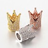 Brass Micro Pave Cubic Zirconia Beads ZIRC-L037-72-FF-1
