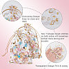 80Pcs 2 Styles Heart Printed Organza Bags OP-BBC0001-04D-6