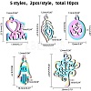 201 Stainless Steel Pendants STAS-AR0001-02-2